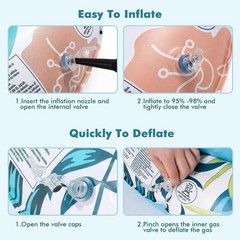 3 Pack Pool Floats Adult, Pool Floaties with Two Cup Holders & Handles
