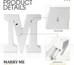Romantic ‘Marry Me’ LED Letter Lights & 24 Candles for Perfect Proposals