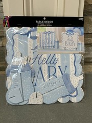 Baby Shower/Arrival Decor Bundle – table top decor,Pacifiers,Mini Me Hat & Patch