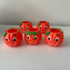 Sun Hill Halloween Pumpkin Candy Buckets Treat Holders Party Favors Set of 5