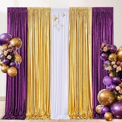 Sequin Backdrop Curtains Sparkly Fabric Photo Booth Wedding Party Decoration New
