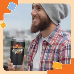 Personalized 50th Birthday Tumbler – 20oz Stainless Steel