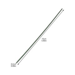 100Pcs Reusable Floral Wire Stems Metal Flower Rod DIY Flower Stem Support Green
