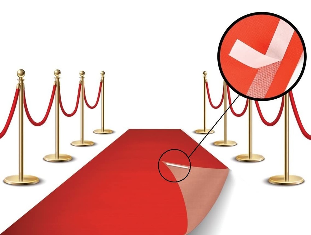 Red Carpet Runner 2.6×30 Feet Hollywood Party Decoration Non Slip Fabric Rug