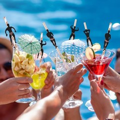 36 Pcs Bachelorette Party Straws Funny Male Dancer Drinking Paper Bridal Shower