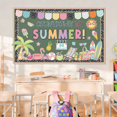 Countdown to Summer Bulletin Board Set End of Year Composition Notebook Classroo