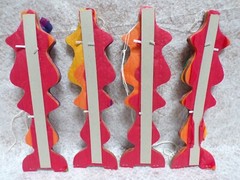 4 PAPER PARTY HANGING DECORATION 26″ FAN COLORFUL RAINBOW FIESTA ROSETTE FLOWERS