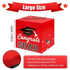 PatiCool Red and Black Graduation Decorations 8.97 x x inches,