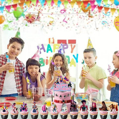 Anime Party Decorations, Cartoon Happy Birthday Decorations, Banner Suit, Includ