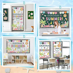 Countdown to Summer Bulletin Board Set End of Year Composition Notebook Classroo