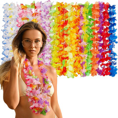 Hawaiian Leis Decorations,Leis for Luau Party Decor Flower,Tropical Hawaiian Bul