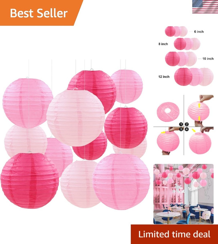 12 Pcs Decorative Paper Lanterns – Romantic Hanging Decor for Special Occasions
