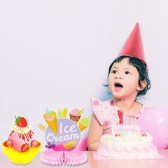 12 Pieces Ice Cream Party Decorations Ice Cream Centerpiece Honeycomb Sundae …