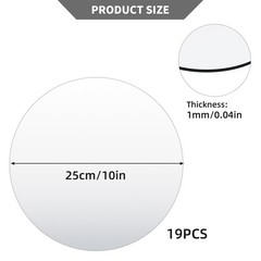19 Pcs Mirror Centerpieces for Tables, Acrylic Round Small Mirror Trays Decor…