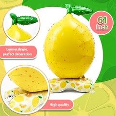 2 Pack Lemon 4 ft Giant Standing Fruit Foil Balloon Summer Party Decorations …
