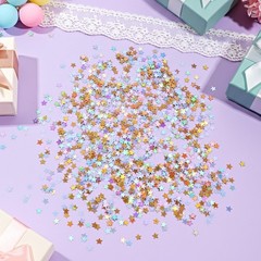 8000 PCS Gold Silver Star Mini Glitter Confetti Sequins 6mm Decor 60g