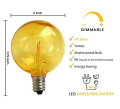 16″ White Fine Line Premium Paper Lantern Pendant Cord Kit with Yellow G50 Bulb