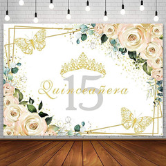 7X5Ft Quinceañera Backdrop Mis Quince 15 Anos Birthday Party Decoration Supplies