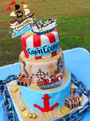 Pirate Ship Cake Topper Nautical Sailboat Model Decoration Set Gold Coins and…