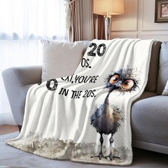 70th Birthday Blanket Compatible with All Seasons Flannel 60×80 Letter Print