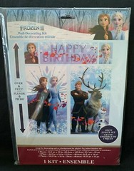 Frozen 2 II Happy Birthday Wall Decorating Kit Scene Setter 5 Piece Set