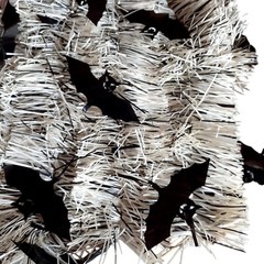 Halloween Garland with Mylar Black Bats Party Decoration 12 Ft ea 2 Rolls