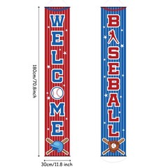 Baseball Party Decorations Baseball Themed Porch Sign Welcome Door Hanging Ba…