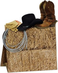 Rustic 3D Western Party Centerpiece with Cowboy Hat & Boots – Table Decoration
