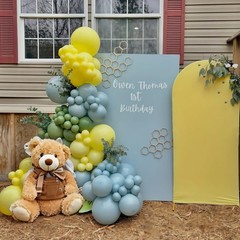 Blue and Green Balloons Sage Green Dusty Blue Yellow White Sand Balloons