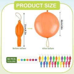 30pcs Punch Balloons for , Thickened Neon Punching Balloon, Large Heavy Duty …