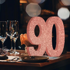 90th Birthday Decorations for Women90th Anniversary DecorationsRose Gold Glit…