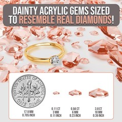 2 Pack – Luxury Rose Gold Diamond Party & Wedding Decorations: Sparkling Conf…