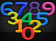 Large 3D Printed Balloon Numbers 0-9, Reusable over and over.