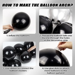 Black Birthday Decorations for Men with White and silver Black, Silver