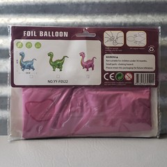 Pink Dinosaur 4D Foil Balloon Party Kit with #2 Cake & 24 Cupcake Toppers MORE
