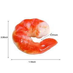 15 PCS Artificial Shrimp Figurines Lifelike Plastic Fake Food Model Photo Prop