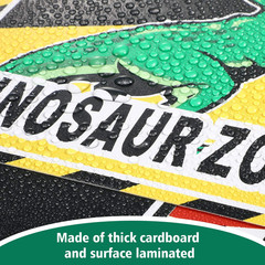 9 Pack Dinosaur Birthday Signs Jurassic Crossing Wall Decor Kids Party Props Set