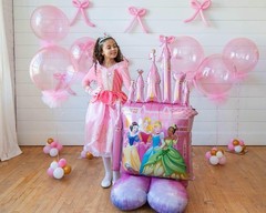 Princess Theme 3rd Birthday Party Supplies 8 Princesses Balloon Bouquet Decor…