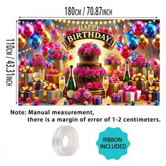 70×43″ Pink Floral Frame Banner