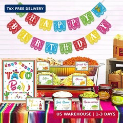 Joy Bang Fiesta Birthday Decorations, Mexican Theme Party Decor, Cinco de Mayo H