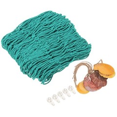 Decorative Fishing Net 40″x80″ Fish Net DECOR with Shell Lake Blue