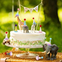 Atiloy Mini Party Hats for Stuffed Animals Figures Cute Cake Cone Birthday Pa…