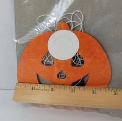 3D Halloween Tissue Paper Garlands 2 Orange Pumpkin and 3 Orange Bat 9 Feet Each