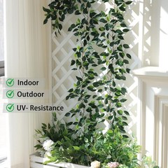 Mizii 3 Packs Artificial Vines Garland 42» Fake Ficus Vine Greenery Garland