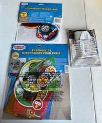 THOMAS Tank Engine HUGE Birthday Party Kit-Balloon Bouquet, Swirl Decor MORE!