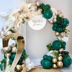 90-Pack Dark Green Balloons – 18/12/10/5 Inch Garland Kit for All Occasions