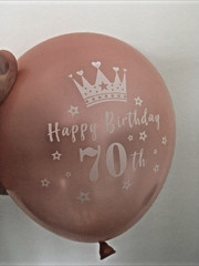 70th Birthday Party Pack, Balloons, banner, Happy 70th Birthday bunting, Sash