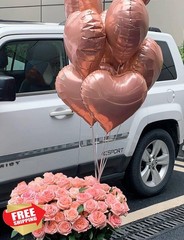 Adeyoo Rose Gold Anniversary Decorations Set
