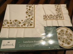 Hallmark Luncheon Ensemble Versatile Napkins Coasters Vintage 1970s