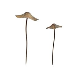 Rustic Outdoor Mushrooms for Garden Decoration Weatherproof Iron Material